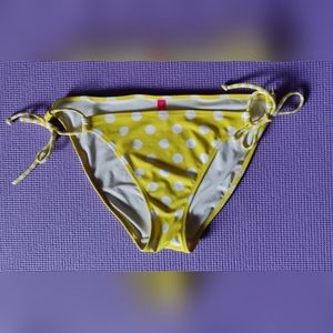 Victoria Secret Yellow polka dot bikini bottom Sz S
